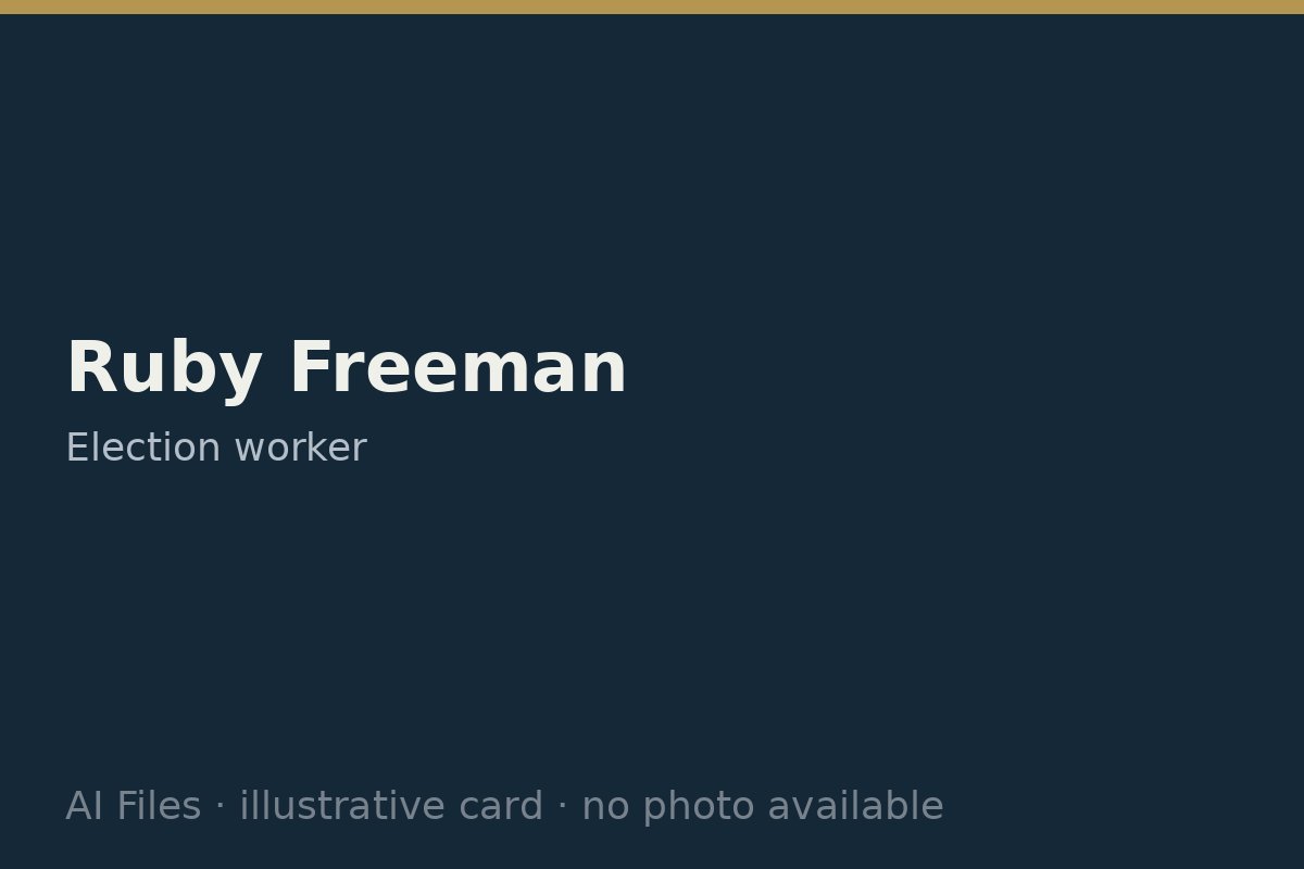 Illustrative title card for Ruby Freeman.