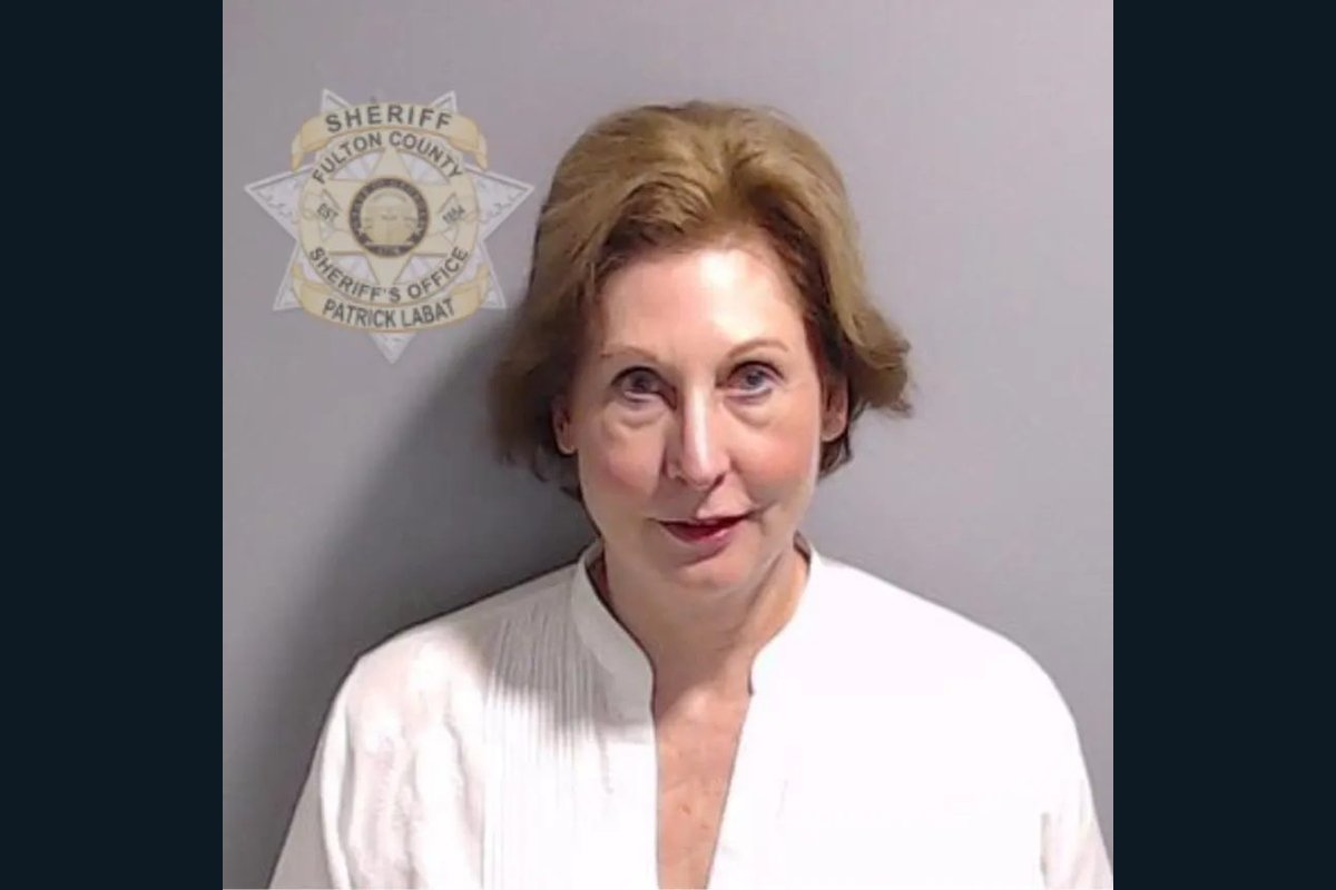 Sidney Powell mugshot in the Georgia case, August 2023.