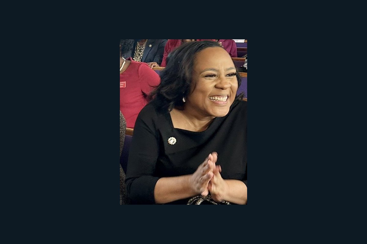Fulton County District Attorney Fani Willis with Rep. Nikema Williams, 2024.