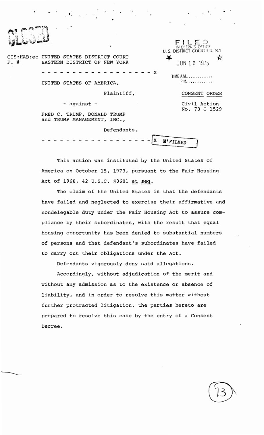 Consent-order era housing case hero — Trump housing discrimination guide