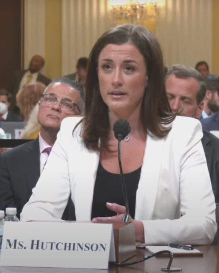 Cassidy Hutchinson testifies before the House Select Committee, 28 June 2022.