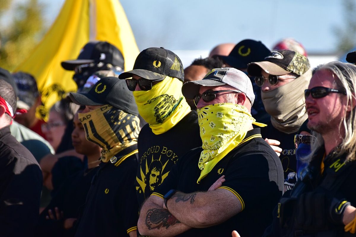 Proud Boys at a protest in Raleigh, North Carolina, November 2020.