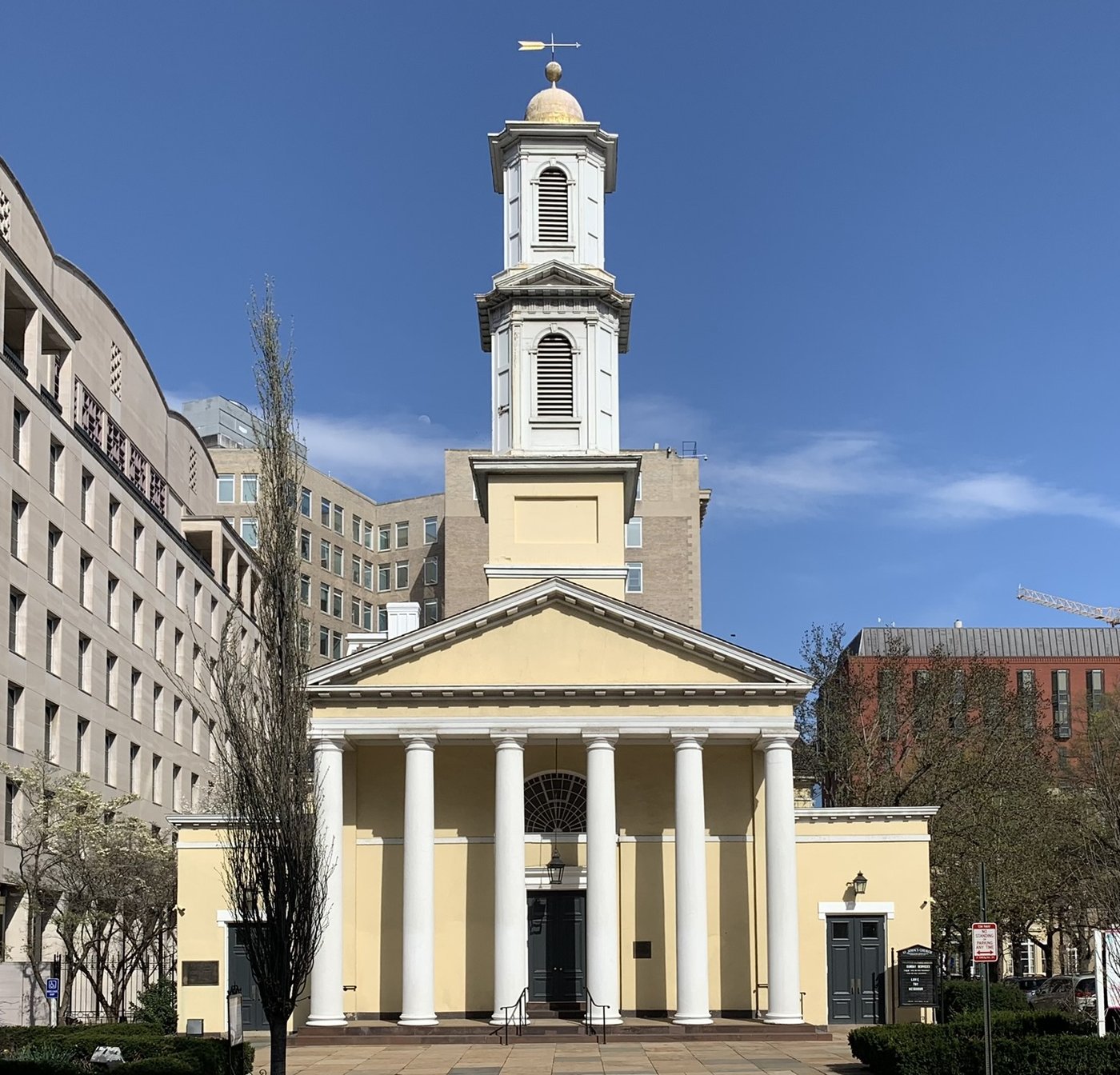 St. John's Church — annex fire occurred May 31, 2020 (façade image; fire itself not shown).