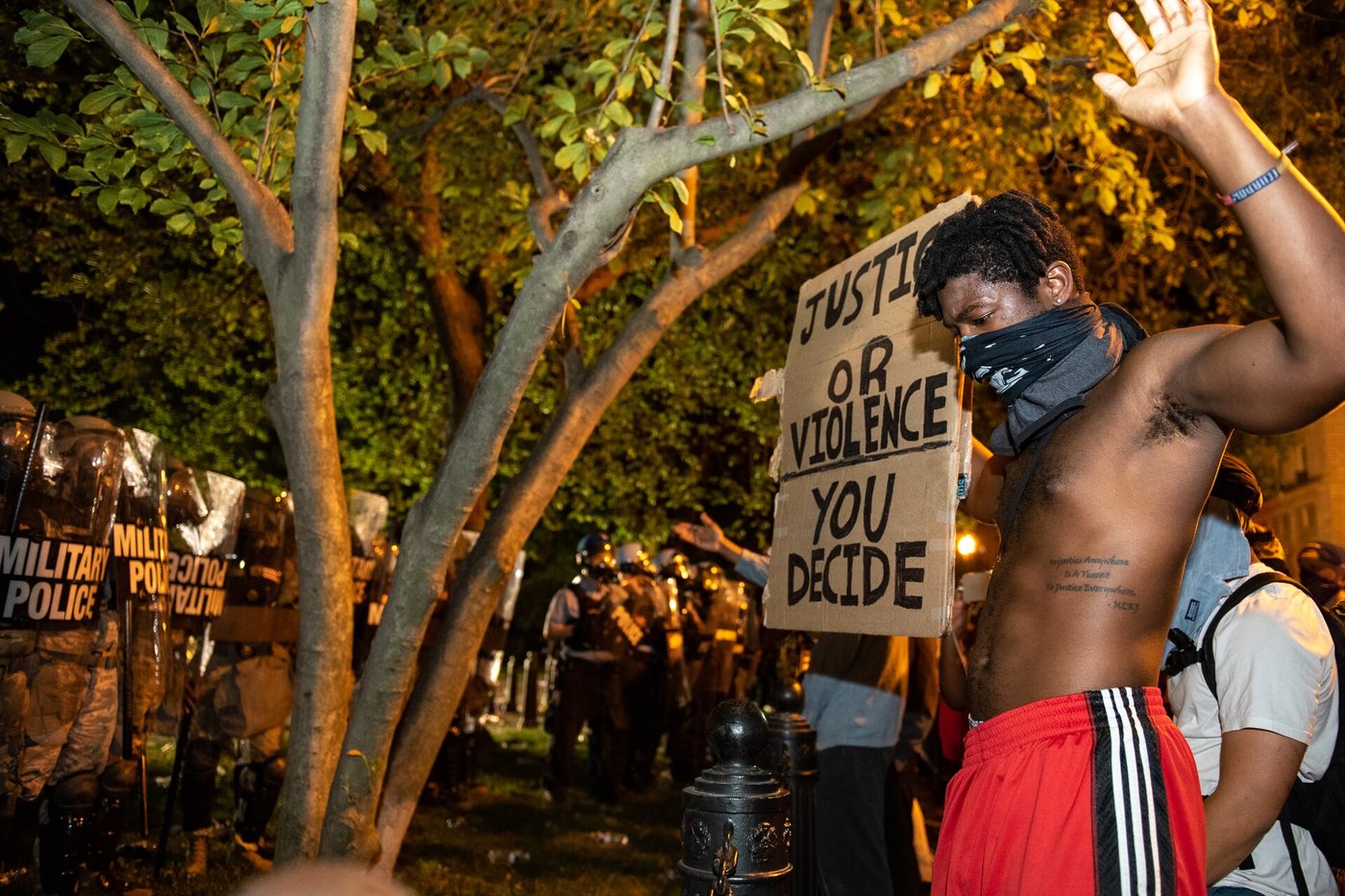 Lafayette Square during George Floyd protests, Washington, D.C.