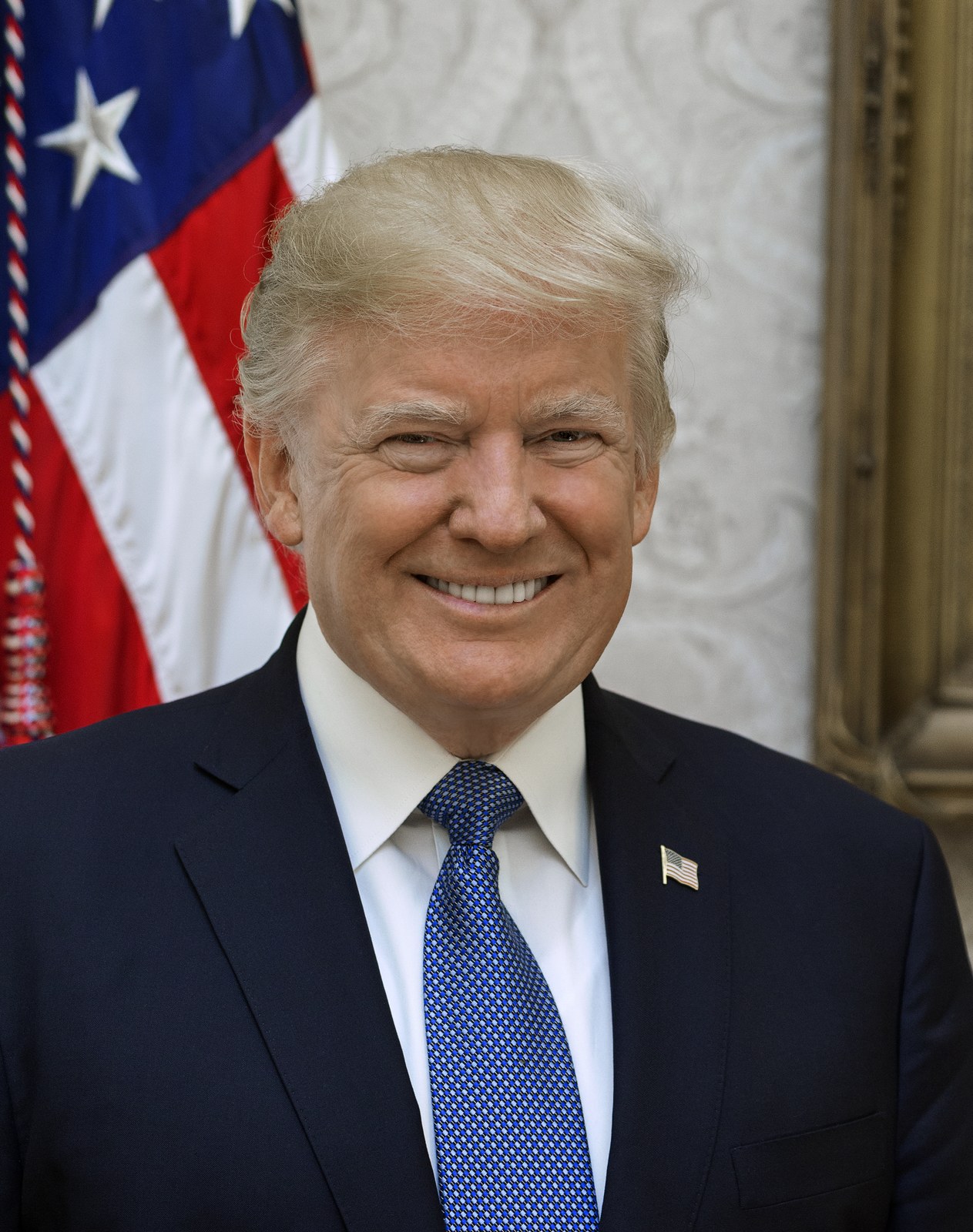 Donald Trump in his first-term official portrait, 2017.