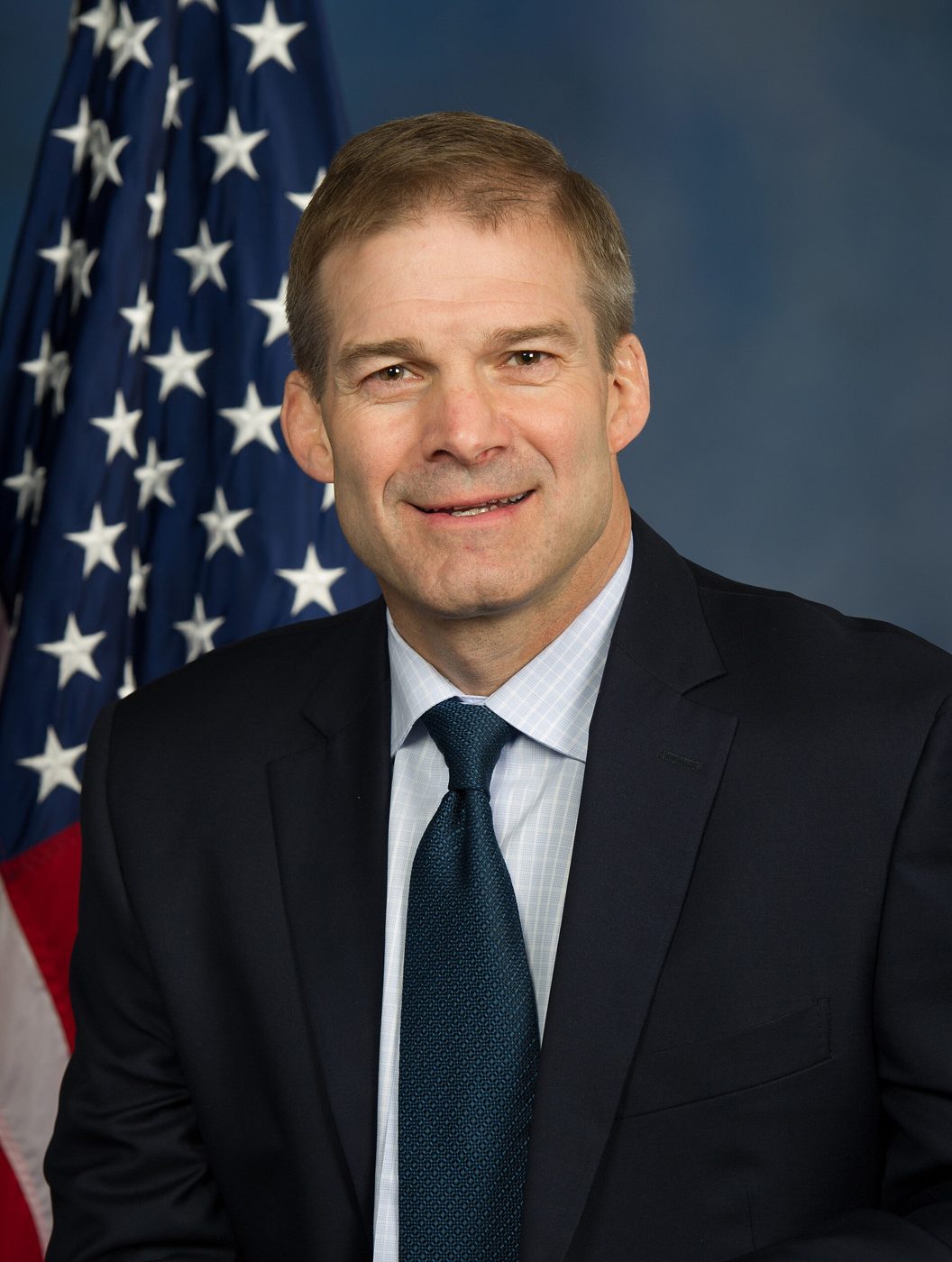 Rep. Jim Jordan (R-Ohio), official portrait, 114th Congress. He chaired the Weaponization Subcommittee from 2023.
