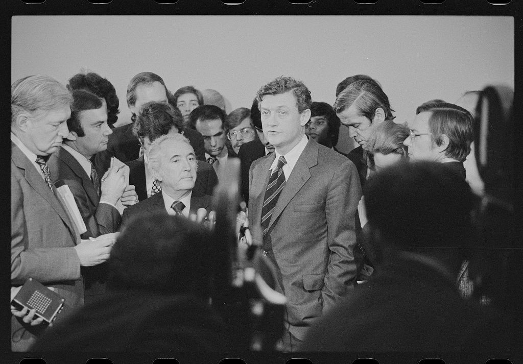 House Judiciary Committee chairman Peter Rodino with special counsel John Doar, January 1974.
