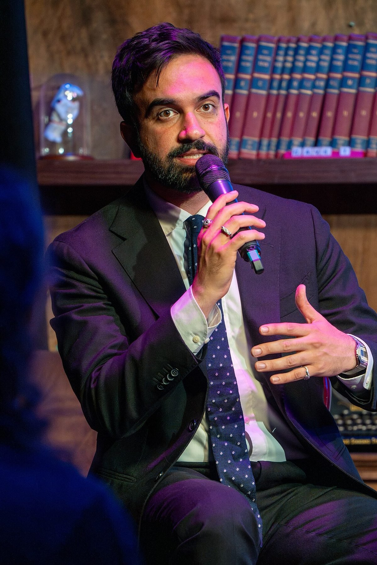 Zohran Mamdani at a May 2025 campaign event.