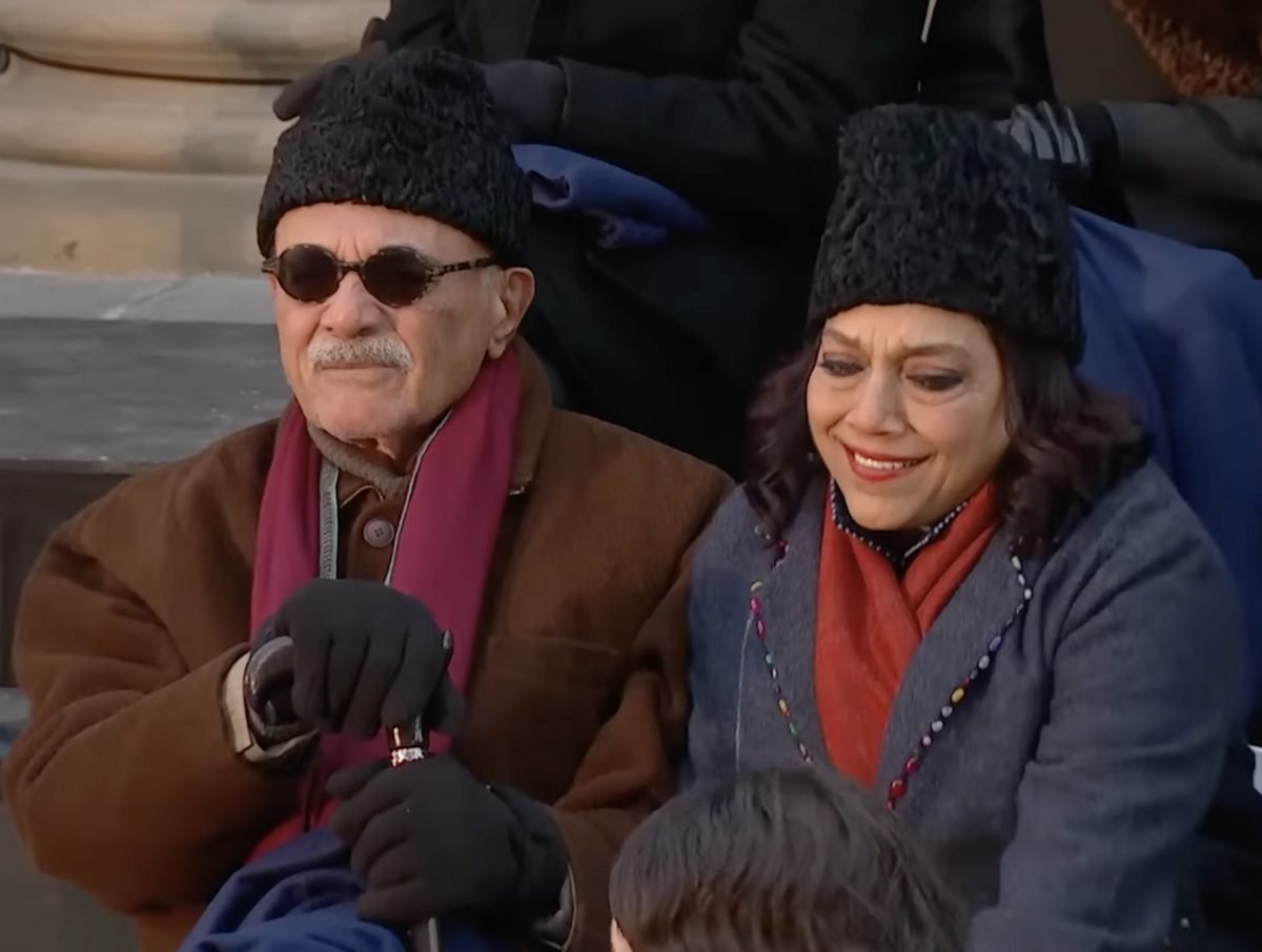 Mira Nair and Mahmood Mamdani at the inauguration.